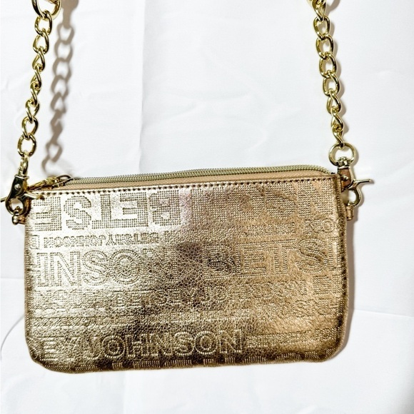 Betsey Johnson Crossbody Purse Gold Color - Picture 6 of 11